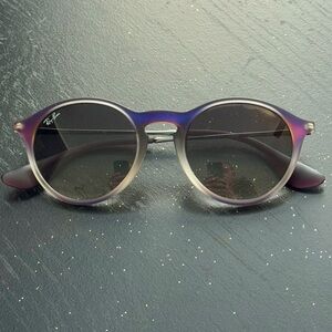 Purple and Gray Round RayBans